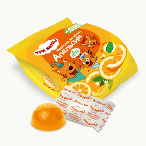 Мармелад желейный с апельсином без сахара Три кота