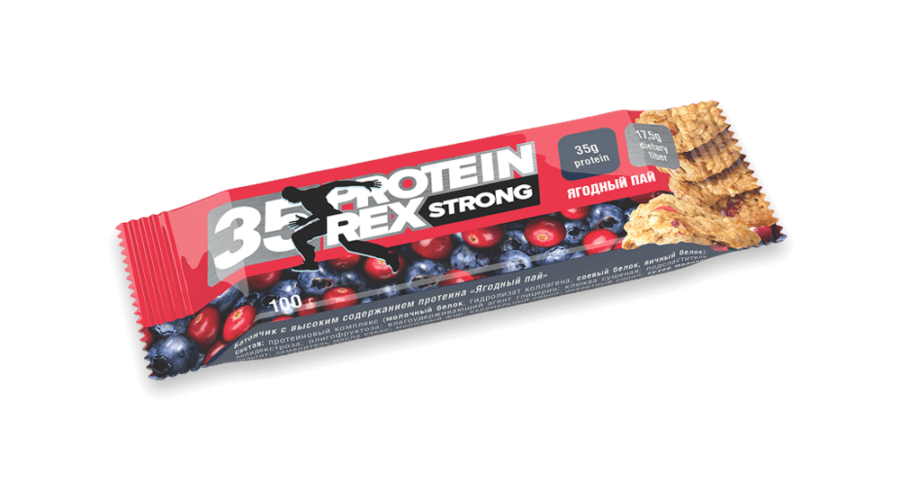 Батончик Protein REX STRONG-35% "Ягодный пай" Royal Cake