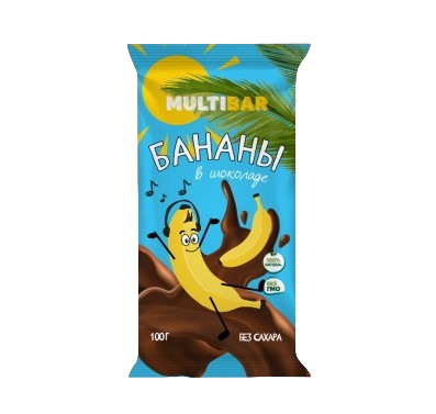 Бананы сушеные в шоколаде без сахара MULTIBAR